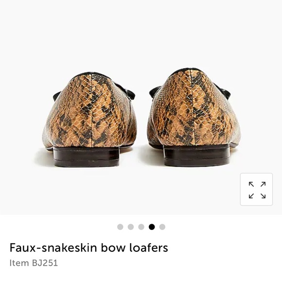 NWT J.CREW SNAKESKIN LOAFERS - Picture 4 of 7